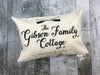 Custom Family Name and Lake Cottage Pillow
