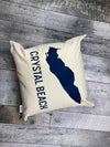 Bold Text Lake Silhouette pillow