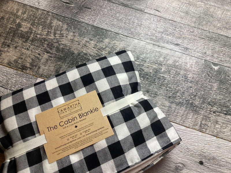 Buffalo Check White and Black Cabin Blankie