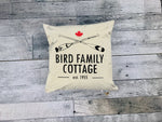 Custom Family Cottage Maple Leaf Pillow