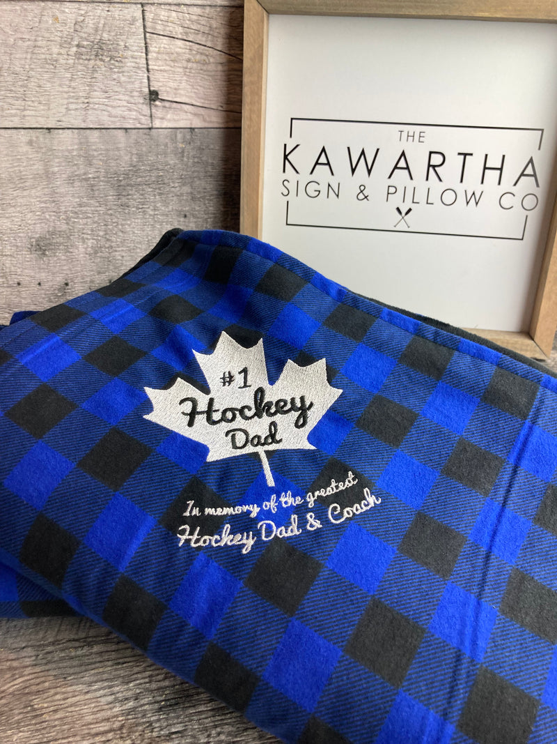 Hockey Dad cabin blanket