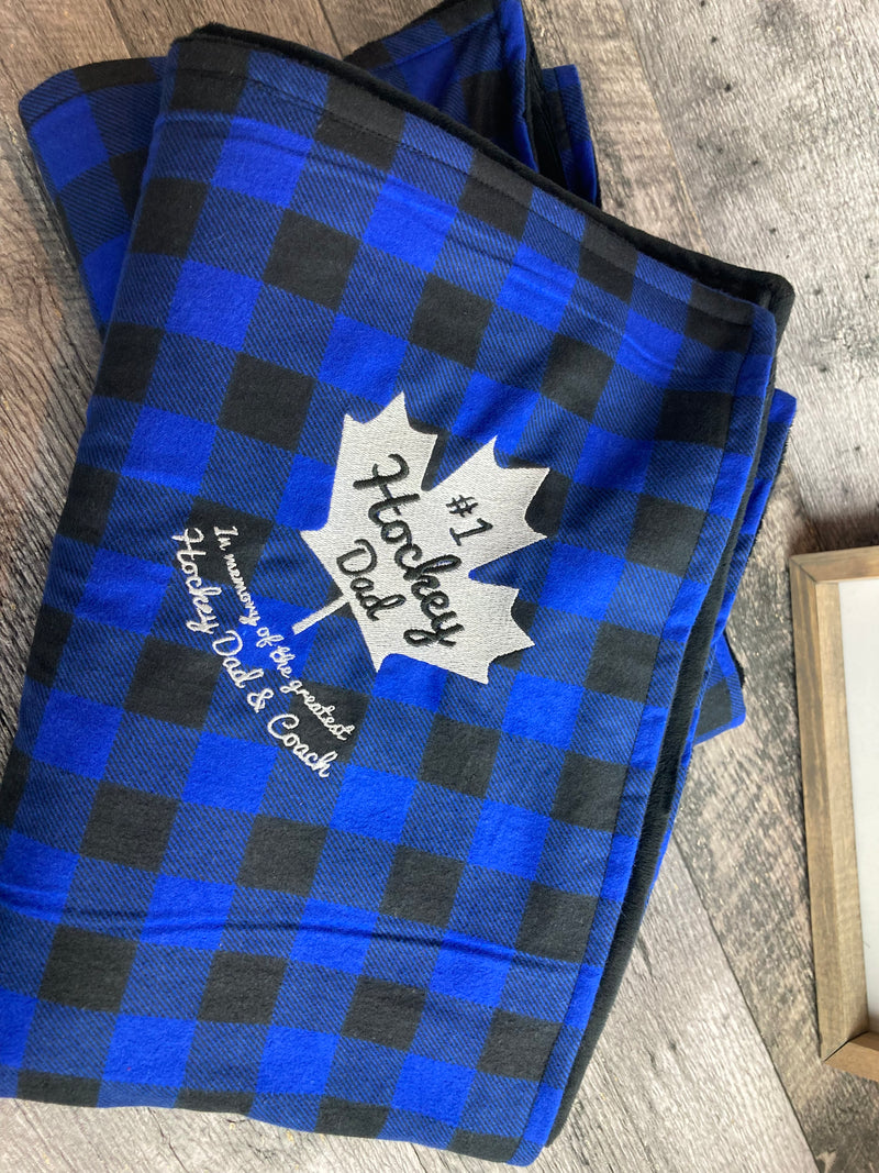 Hockey Dad cabin blanket