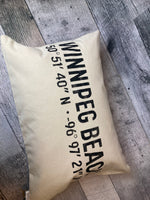 Custom Location and Coordinates Lake Pillow