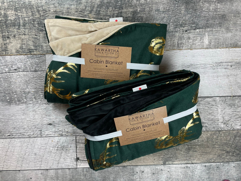 Gold Stag Buck Cabin Blanket