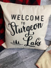 Vintage Welcome Lake Custom Pillow