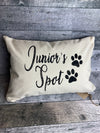 Custom Paw Print "Junior's Spot" Pillow
