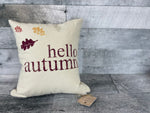 Hello Autumn leaves Canvas Pillow