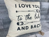 I Love You to the Lake and Back Pillow