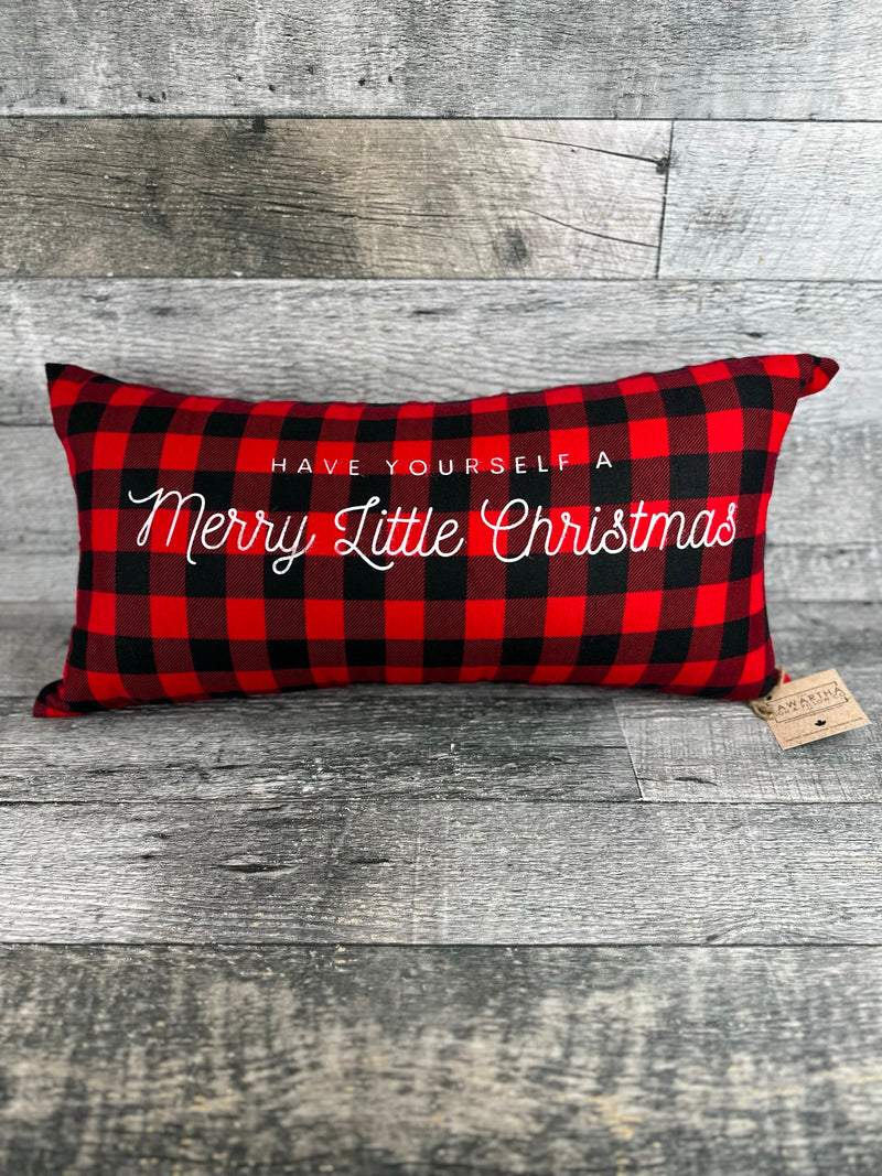 Buff Check Have Yourself a Merry Little Christmas | Christmas Pillow