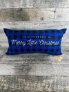 Blue Buff Check Have Yourself a Merry Little Christmas | Christmas Pillow