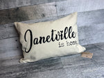 Custom "Is Home" canvas pillow