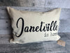 Custom "Is Home" canvas pillow