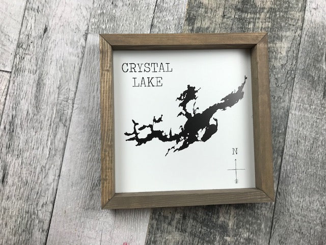 Custom Lake Silhouette Sign