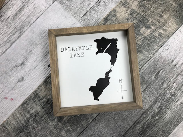 Custom Lake Silhouette Sign