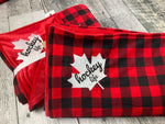 Hockey Life Throw Blanket in Red and Black | cabin blanket