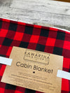 Buffalo Check Sherpa Cabin Blanket | red and black