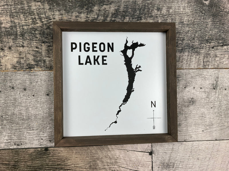 Custom "Lake Silhouette" sign