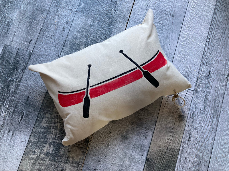 Red Canoe Pillow