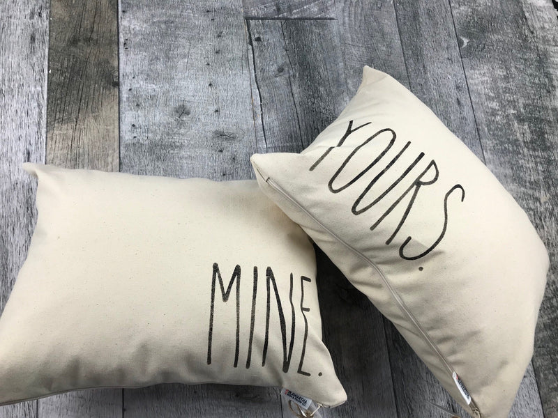Yours and Mine couples pillows