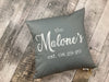 Custom Family Name and Date Pillow