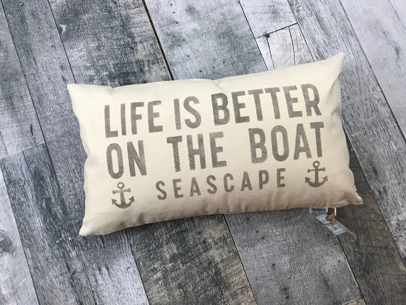 Life is Better on the Boat pillow