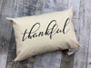 Thankful script pillow