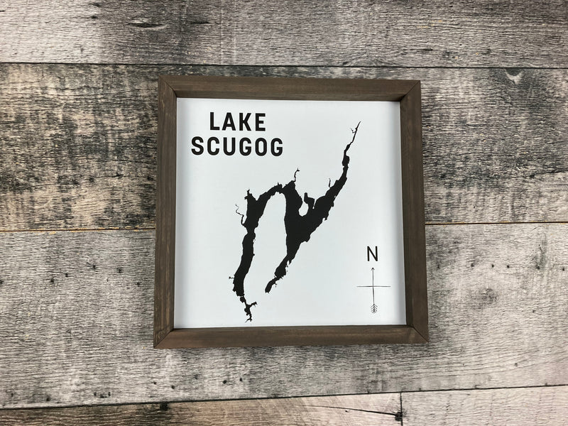 Custom "Lake Silhouette" sign