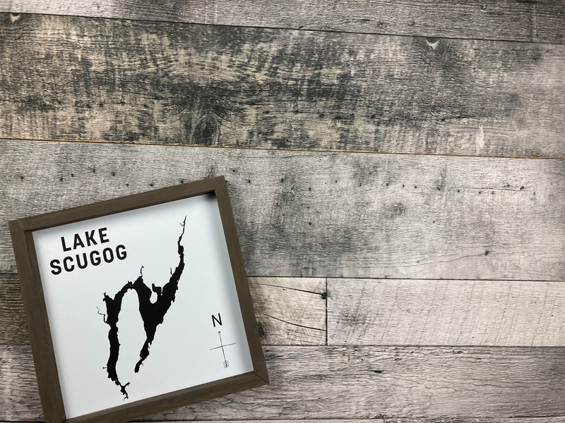 Custom "Lake Silhouette" sign